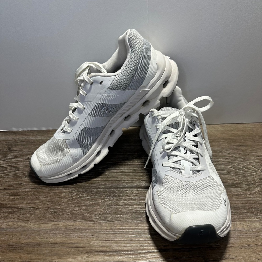 On Cloudrunner Womens White Frost Grey Running Shoes 46.99015 US 8